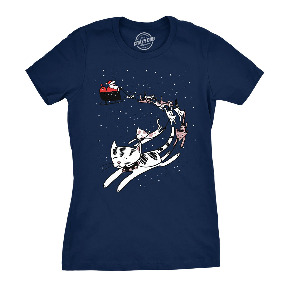 Cats In Christmas Sleigh Men's T Shirt product image 1