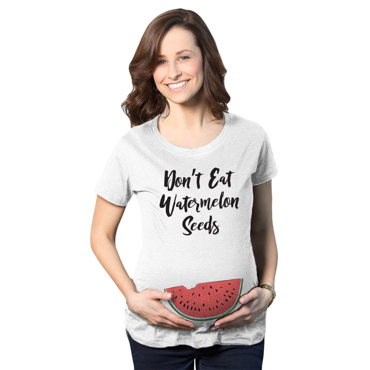 Don't Eat Watermelon Seeds Maternity T Shirt product image 1