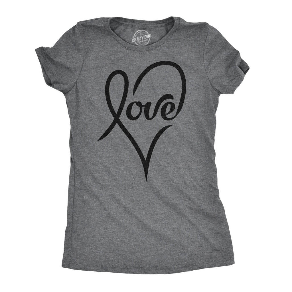 Love Cursive Heart Women's T Shirt product image 1