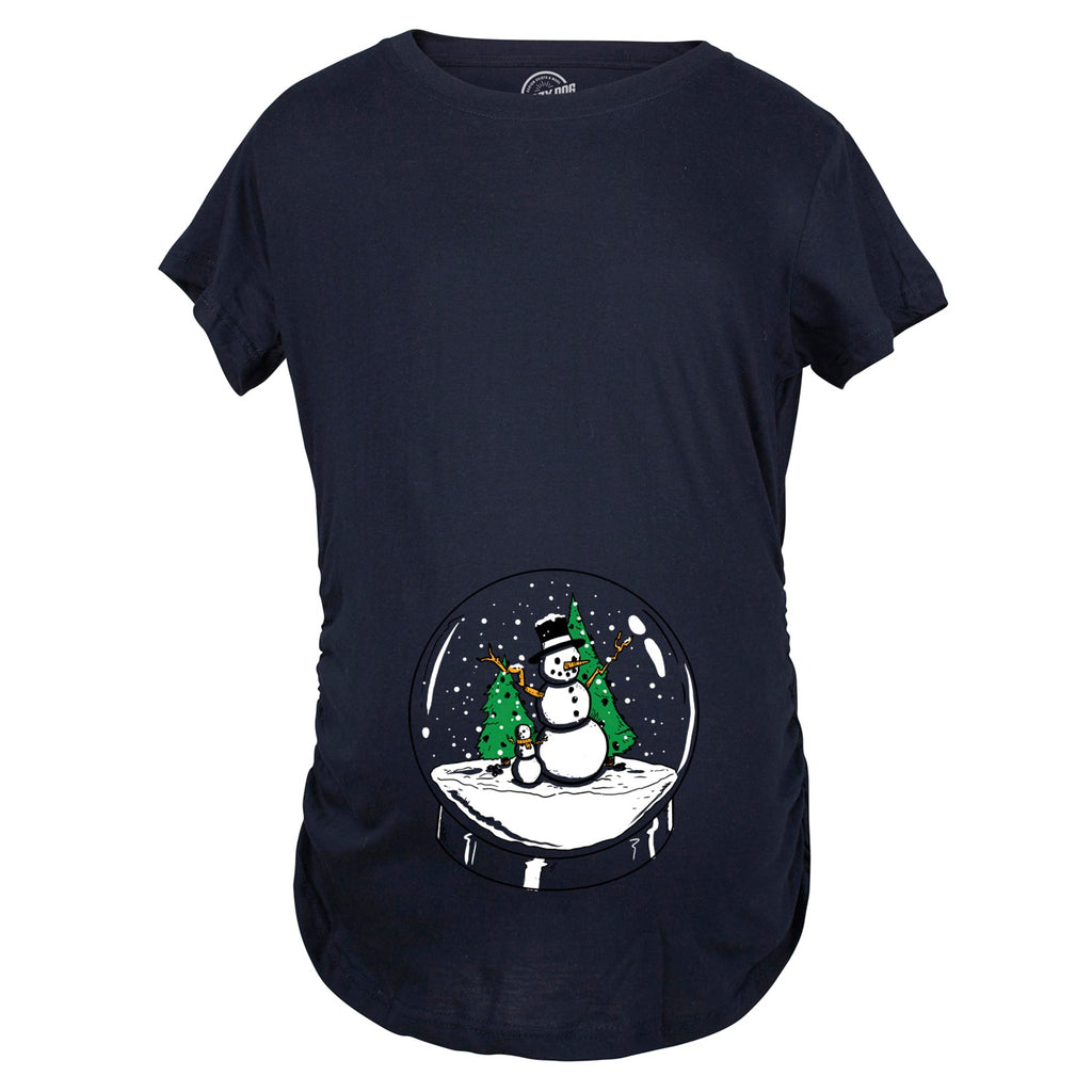 Snow Globe Snowman Maternity T Shirt product image 3