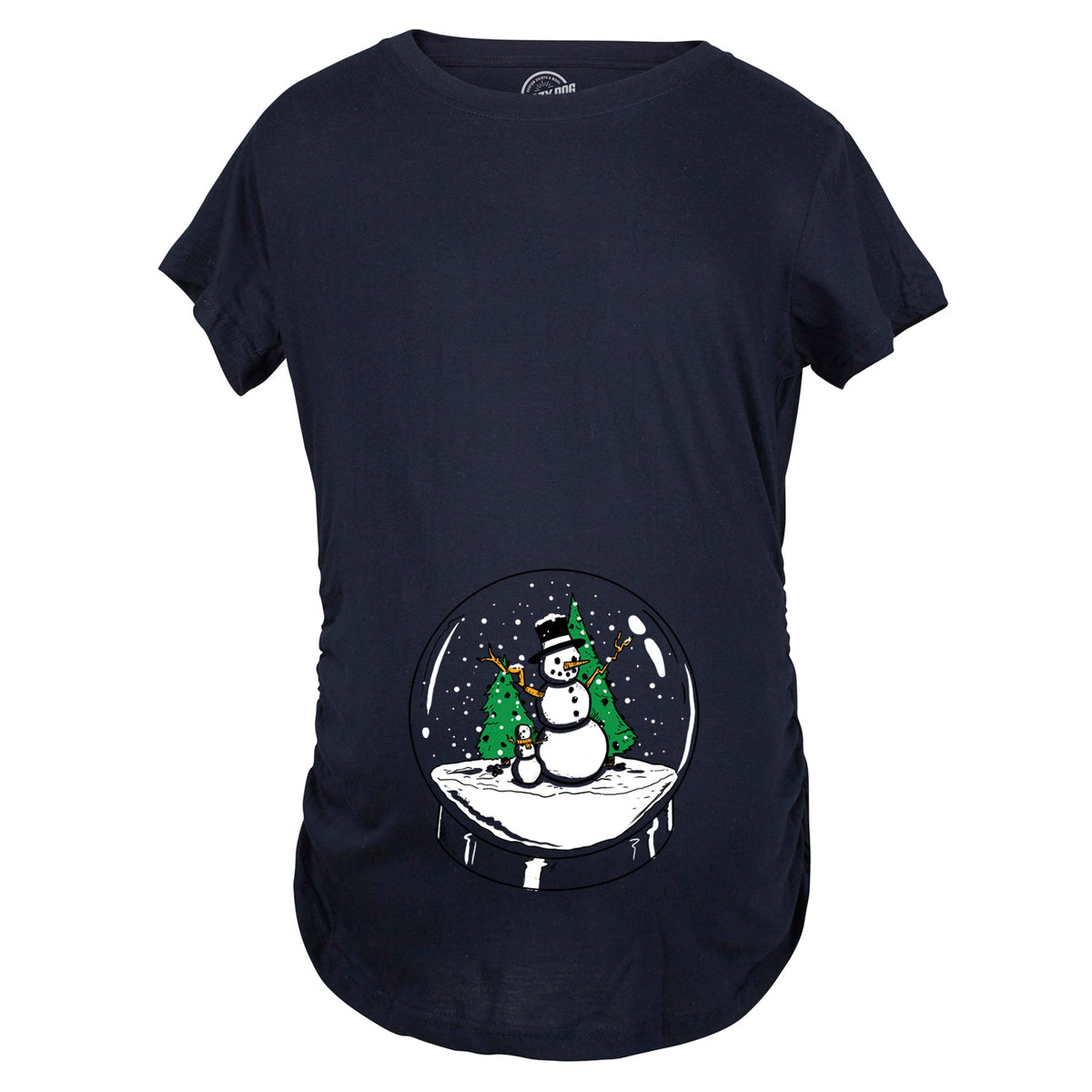 Snow Globe Snowman Maternity T Shirt product image 3