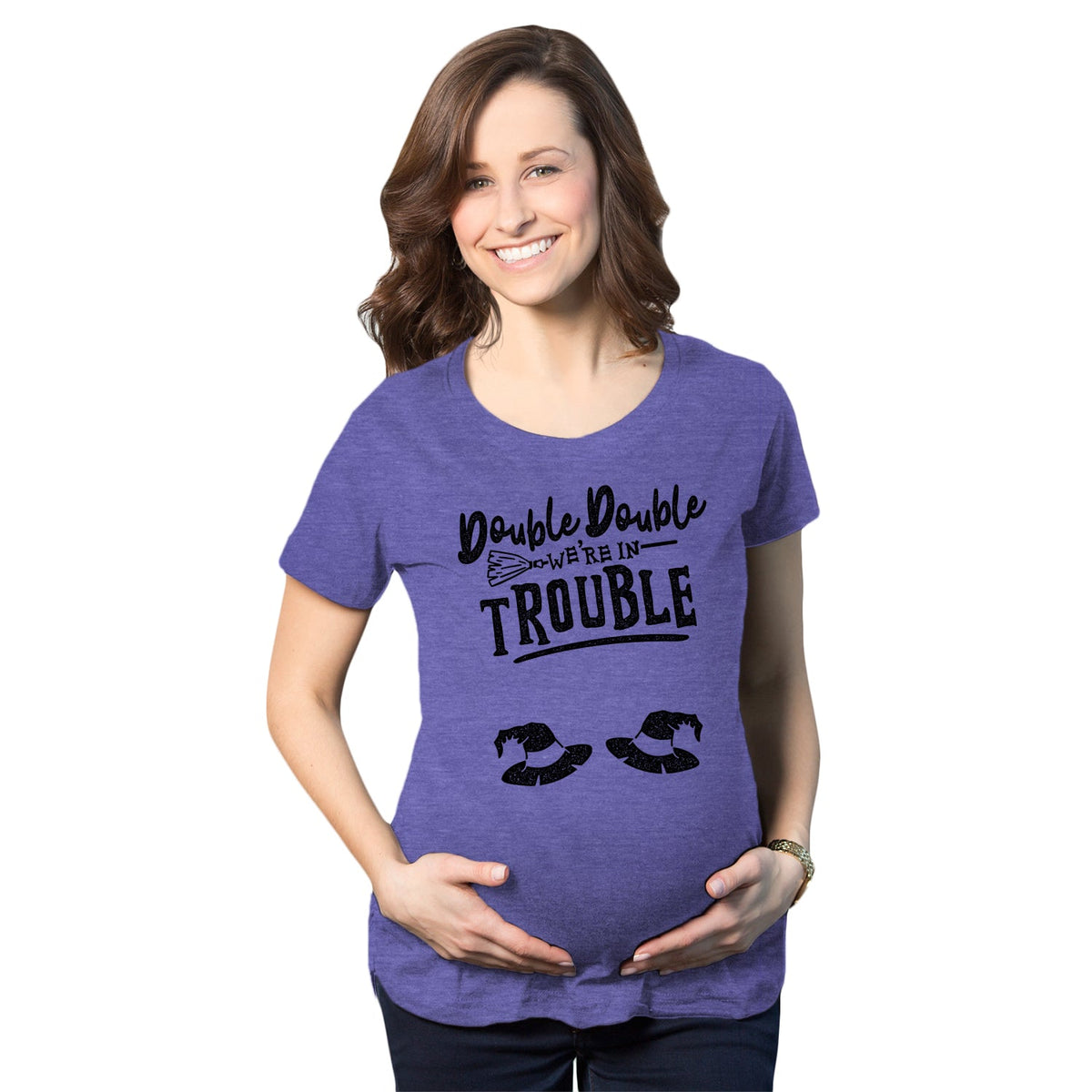 Double We're In Trouble Maternity T Shirt product image 1