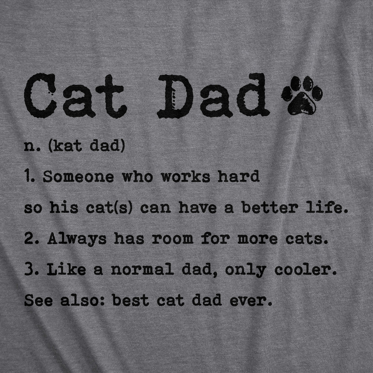 Cat Dad Definition Men's T Shirt product image 3