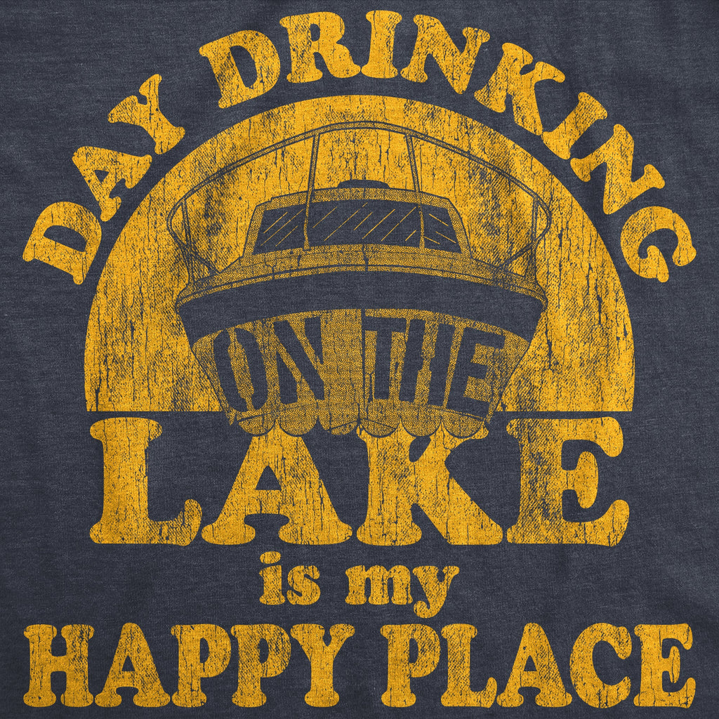 Day Drinking On The Lake Is My Happy Place Men's T Shirt product image 2
