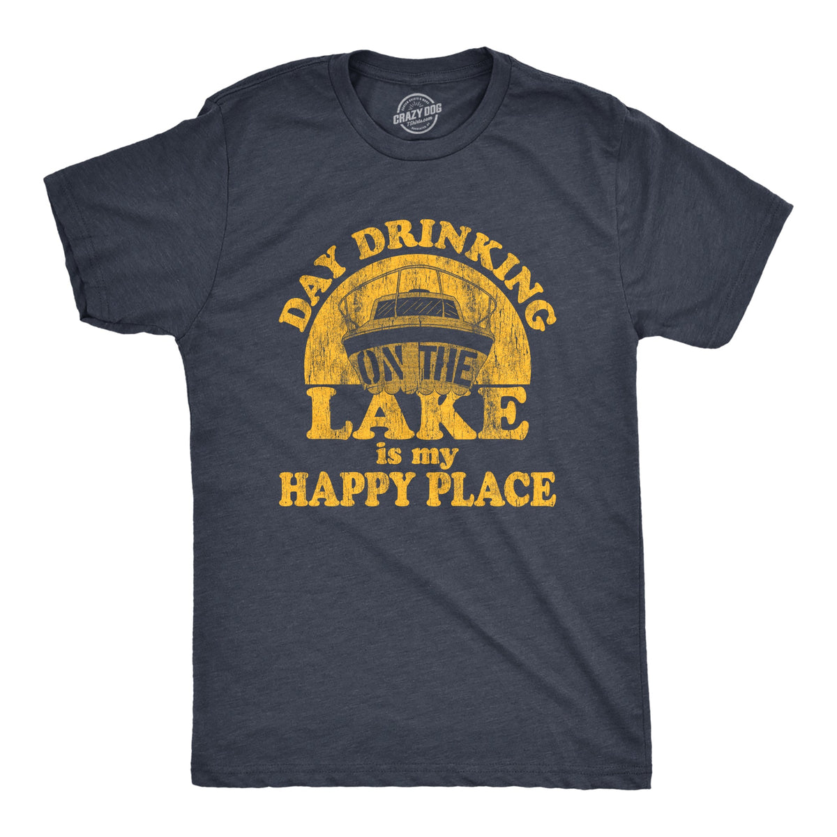 Day Drinking On The Lake Is My Happy Place Men's T Shirt product image 1