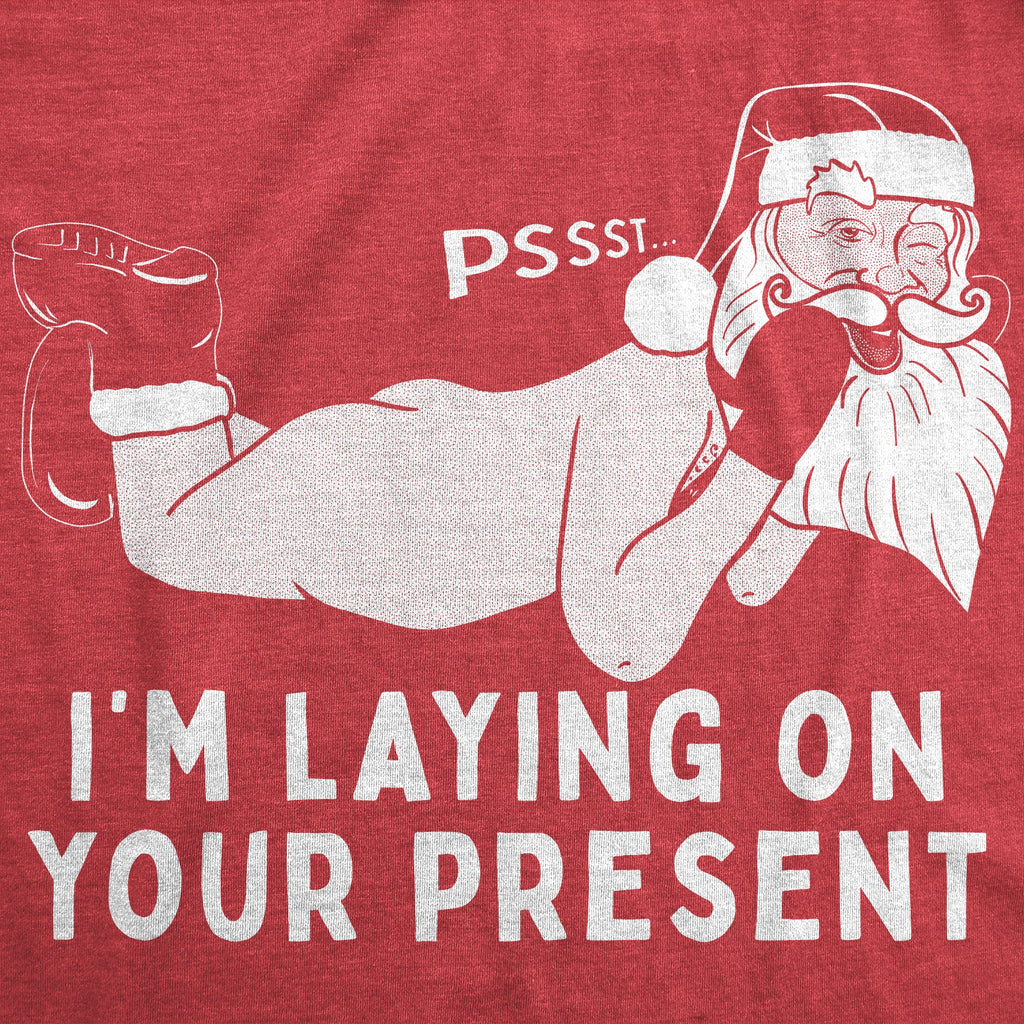 Pssst I'm Laying On Your Present Men's T Shirt product image 3
