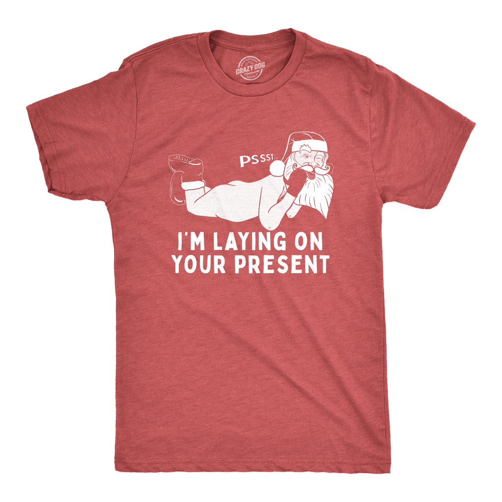Pssst I'm Laying On Your Present Men's T Shirt product image 1