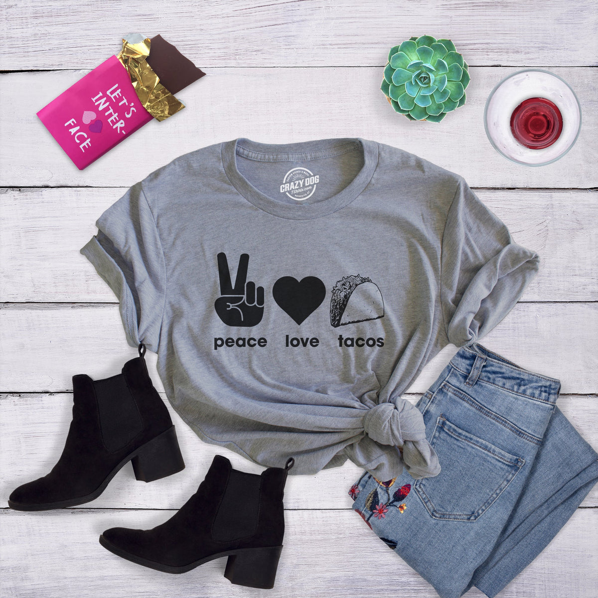 Peace Love Tacos Women's T Shirt product image 2
