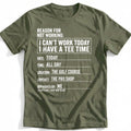 Reason for Not Working Tee Time 18 Golf T-Shirt GC product image 1