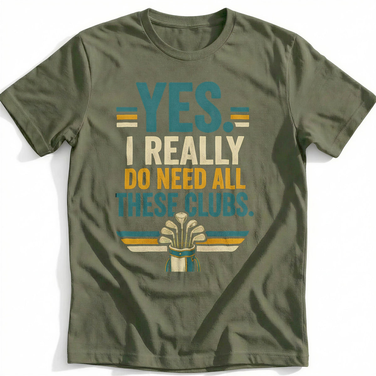 Yes I Really Do Need All These Clubs Retro 62 Golf T-Shirt product image 4