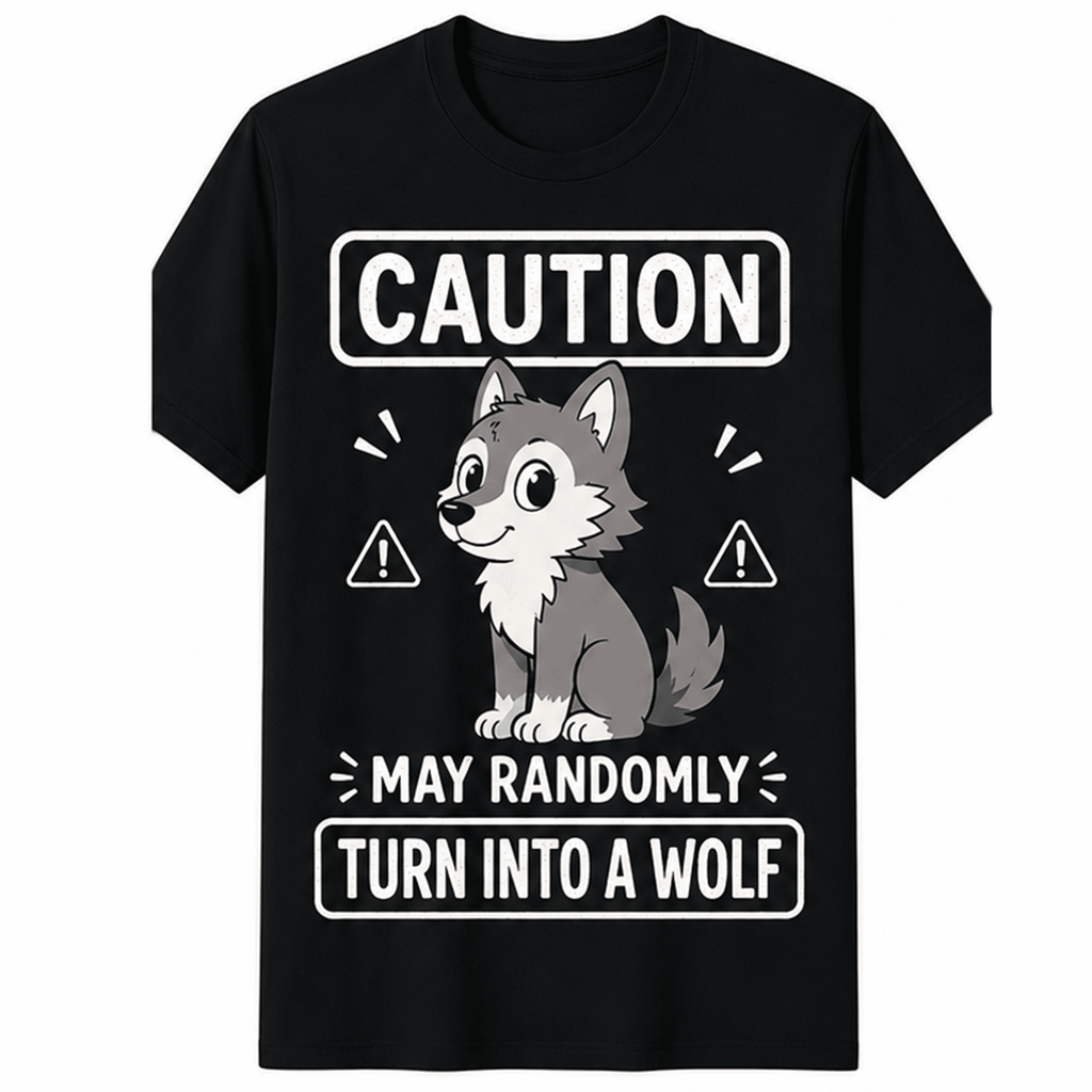Funny Wolf Cartoon Randomly Turn Into Lover Animal Humor product image 1