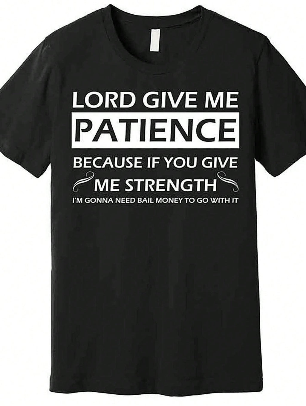 "Lord Give Me Patience" Graphic Cotton T-Shirt - Men's product image 7