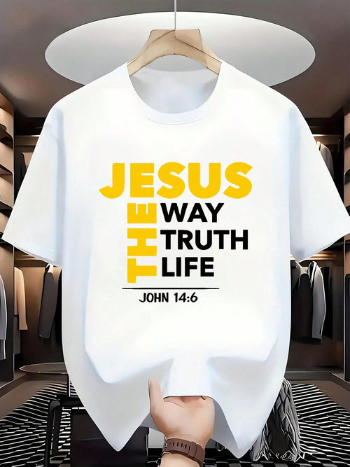 "The Way, Truth, Life" John 14:6 T-Shirt | Yellow Print product image 2
