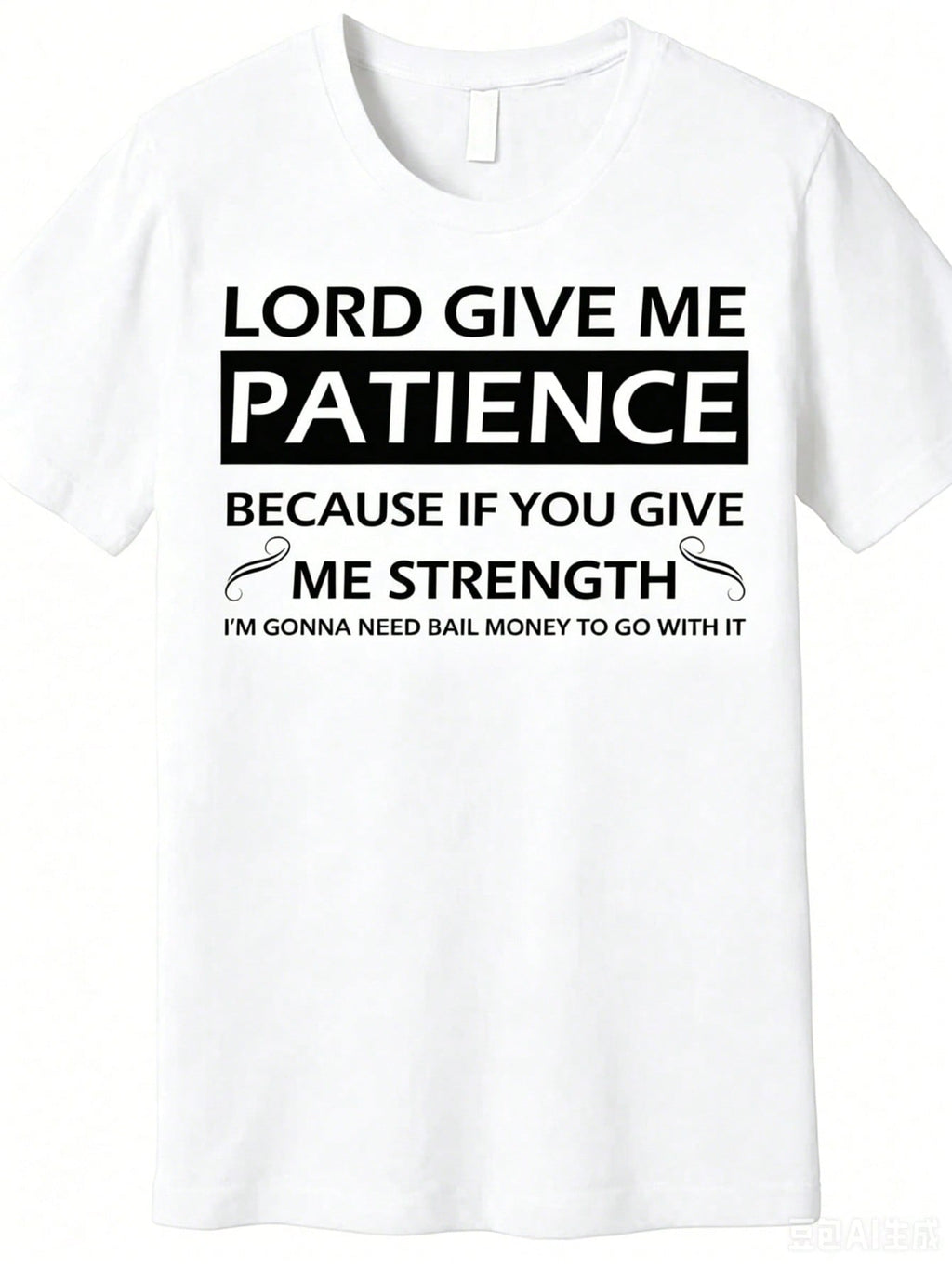 "Lord Give Me Patience" Graphic Cotton T-Shirt - Men's product image 1