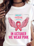 In October We Wear Pink Wings Breast Cancer Awareness product image 1