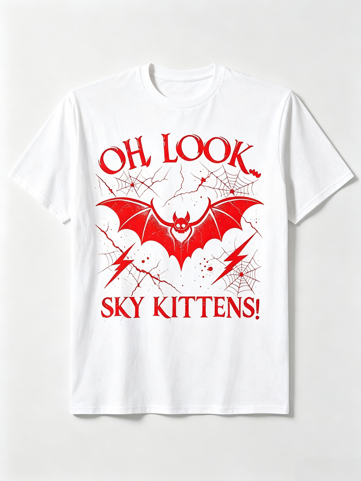 Oh Look Sky Kittens T-Shirt Funny Bat Lover Gothic Tee product image 1