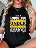 100% Cotton Funny Christian Under Construction Gift product image 1