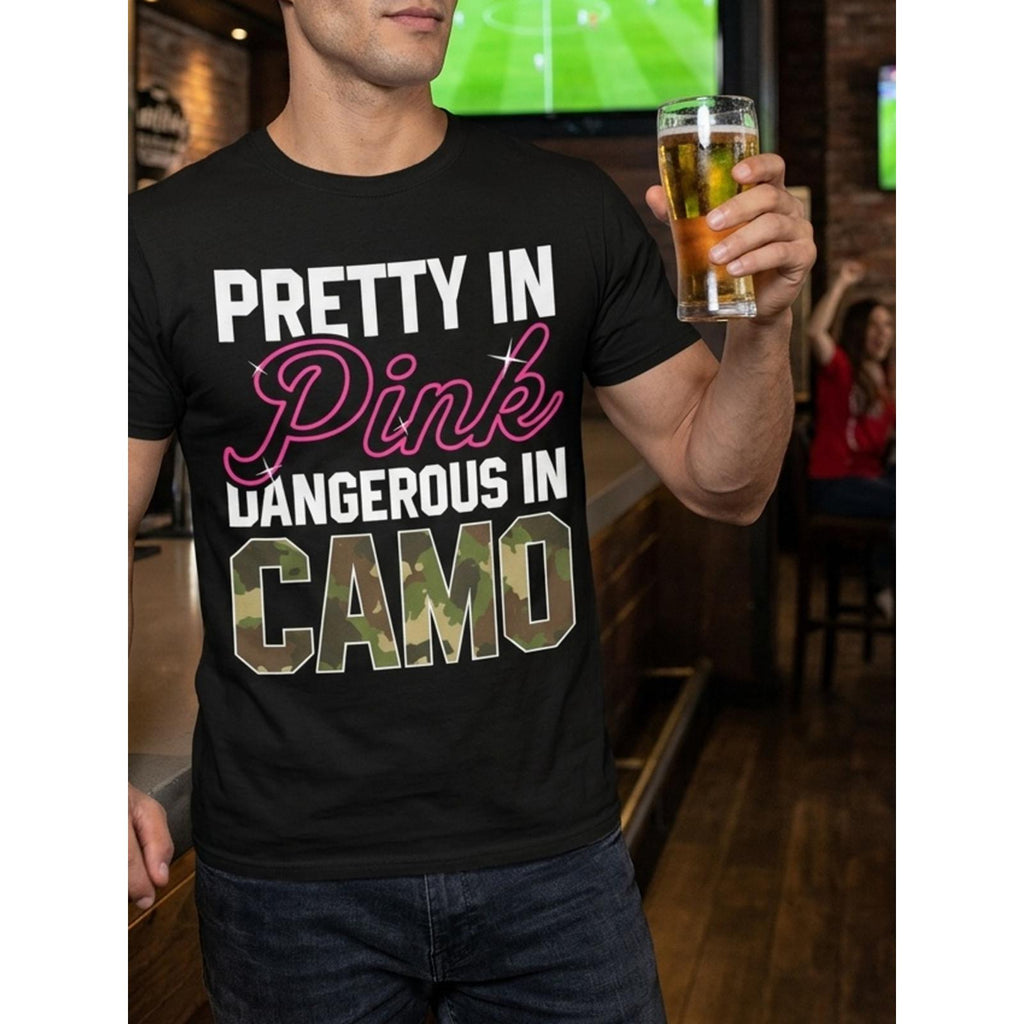 Pretty In Pink Dangerous In Camo Funny Hunting Girl Graphic product image 2