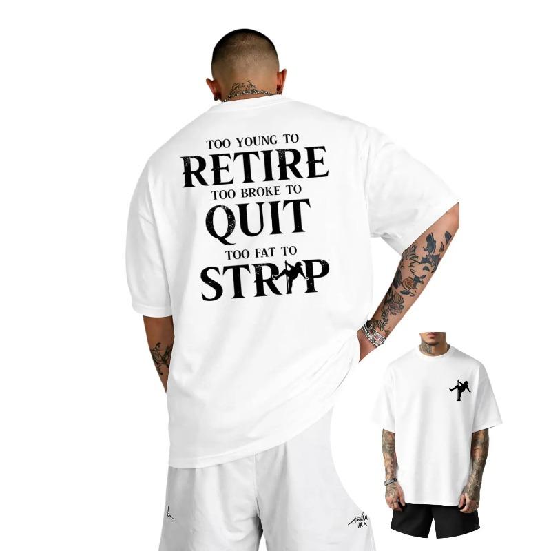Too Broke To Quit Printed Tee for Men – Short Sleeve Funny product image 2