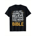 Men's Clothing Bible Text Printed Black Tshirt, Graphic product image 1