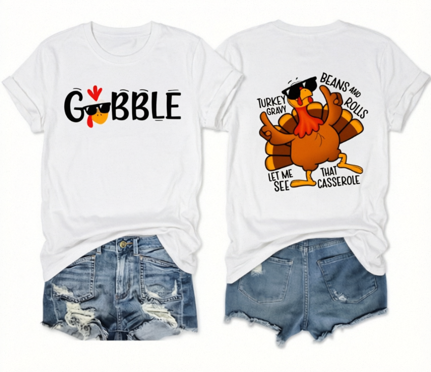 Thanksgiving Women's Casual Loose Basic Shirt Stylish Front product image 1