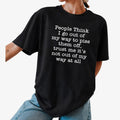 Men'S T-Shirt, Black Fun Trendy Humorous Printed Slogan product image 1