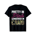 Pretty In Pink Dangerous In Camo Funny Hunting Girl Graphic product image 1