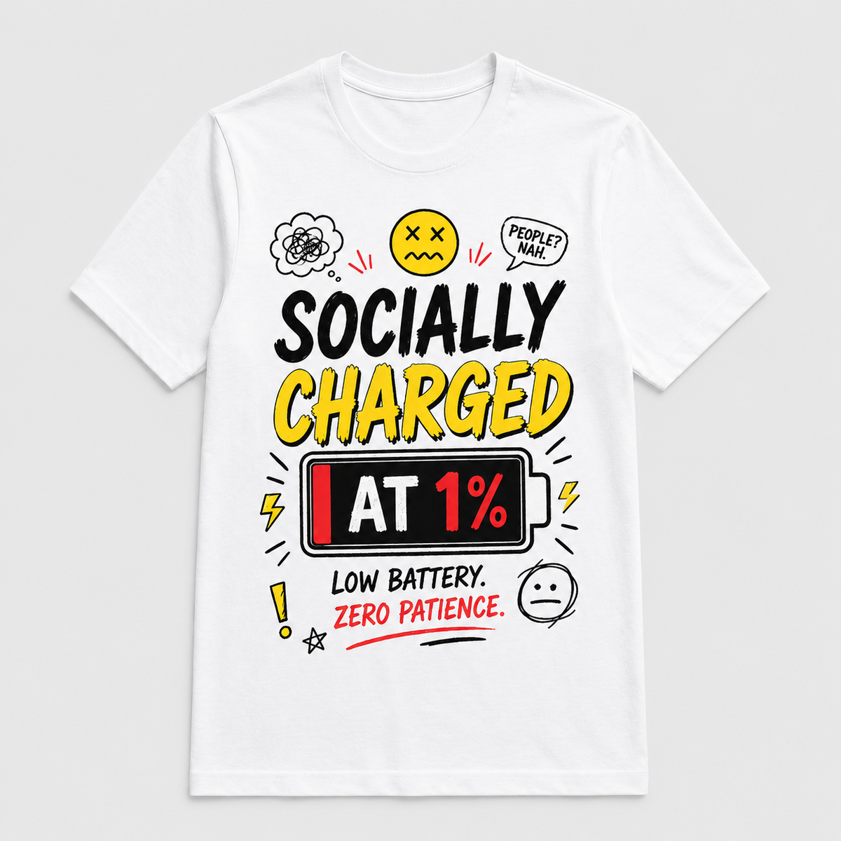 Meme Mood Funny Graphic T-Shirt Customizable Unisex Tee07 product image 1