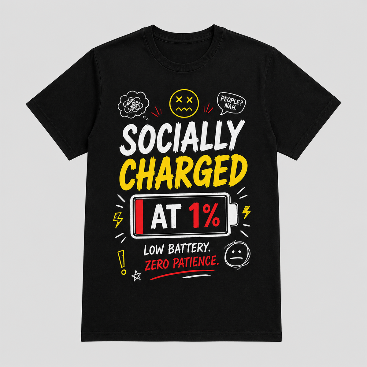 Meme Mood Funny Graphic T-Shirt Customizable Unisex Tee07 product image 2