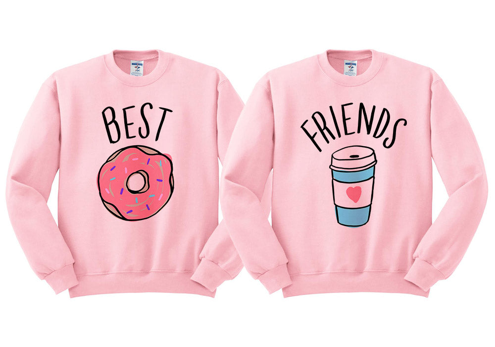 Best Friends Donut And Coffee Duo Sweatshirt Set product image 2