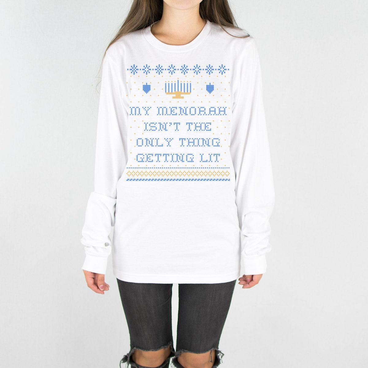 My Menorah Isn't The Only Thing Getting Lit Long Sleeve product image 2