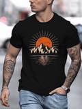 Men's Vintage Mountain Sunset Graphic Tee, Retro Nature product image 1