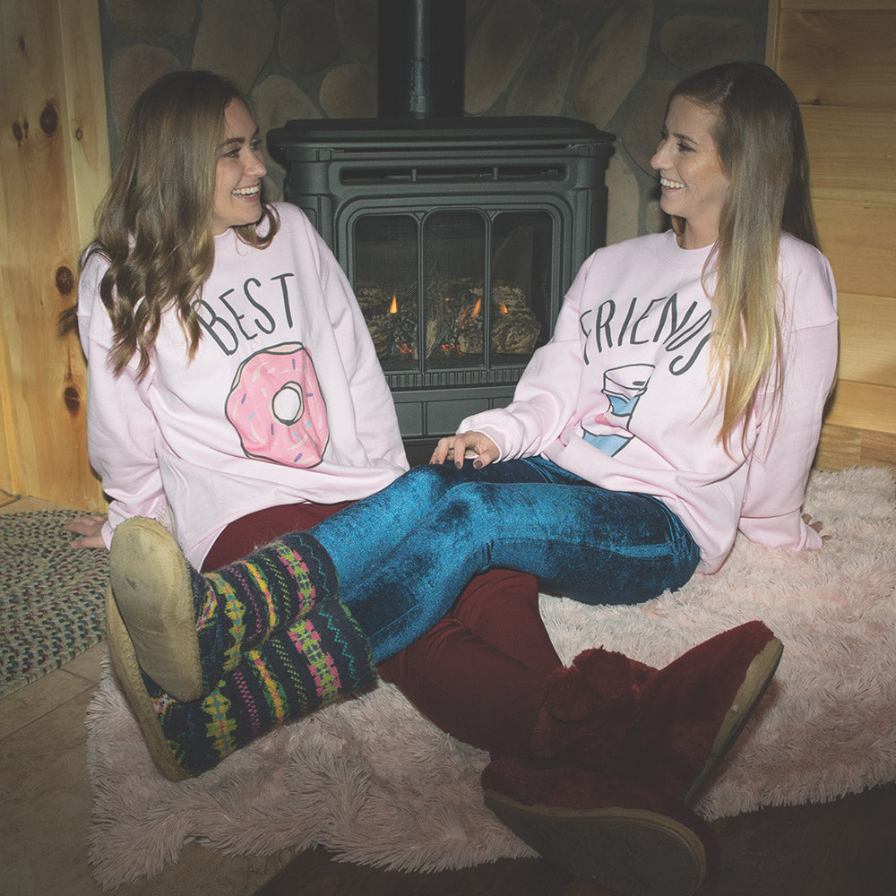 Best Friends Donut And Coffee Duo Sweatshirt Set product image 1