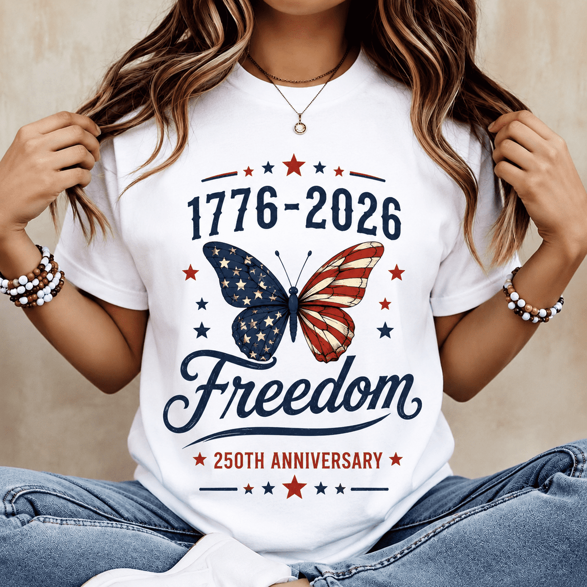Women's 1776-2026 Freedom Graphic T-Shirt, America 250th product image 1