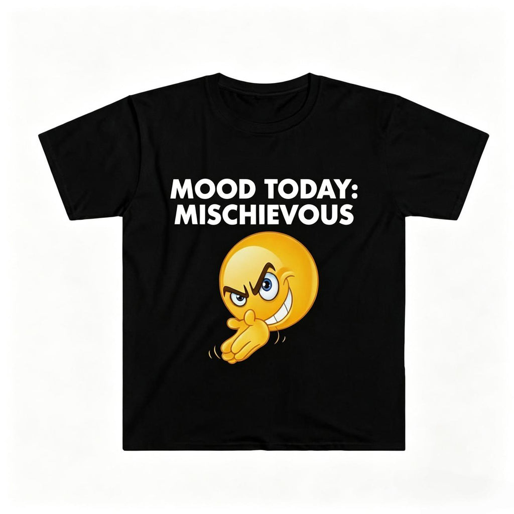 Funny Meme TShirt, Mood Today MISCHIEVOUS Joke Tee, Gift product image 1