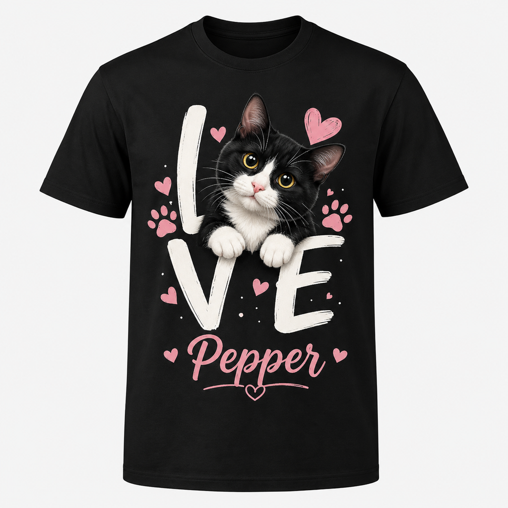 Custom Pet Photo T-Shirt Personalized Dog Cat Graphic Tee-05 product image 2