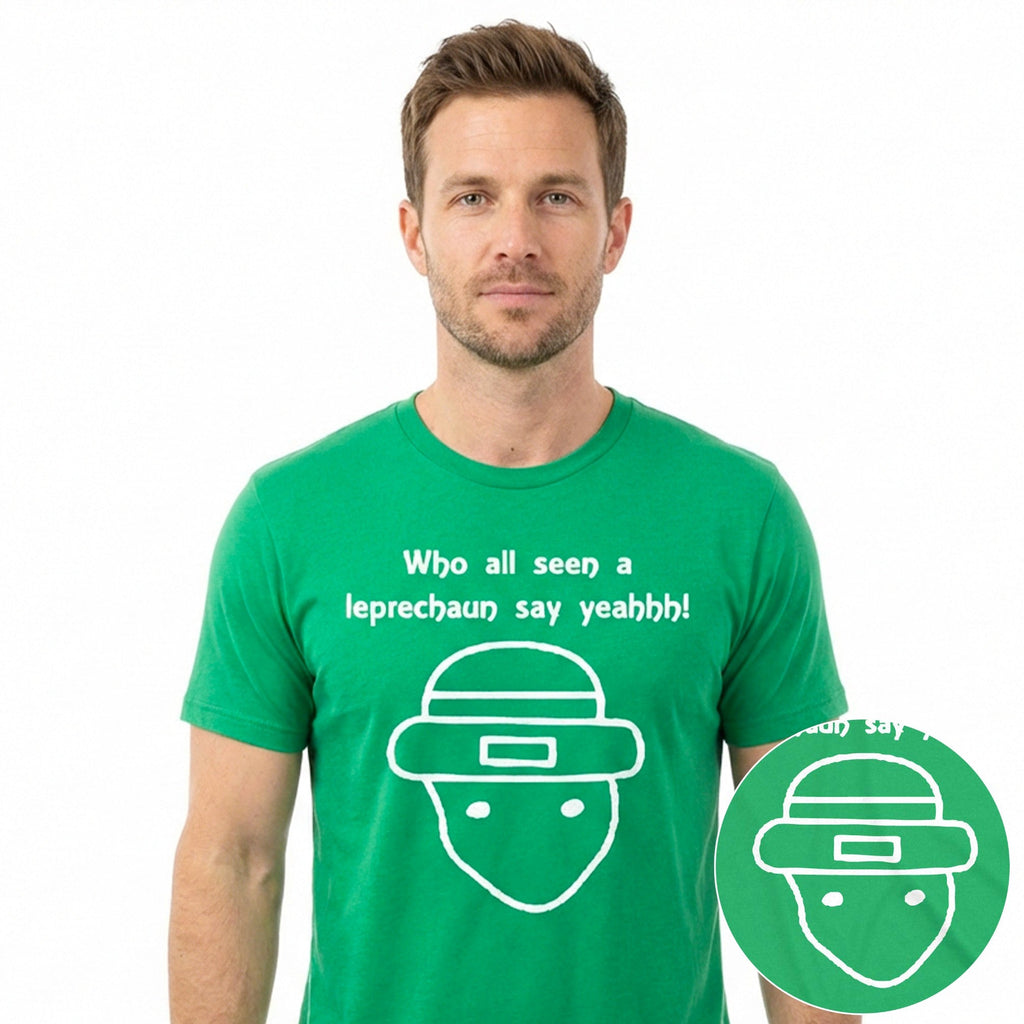 Who All Seen A Leprechaun Men's T Shirt product image 3