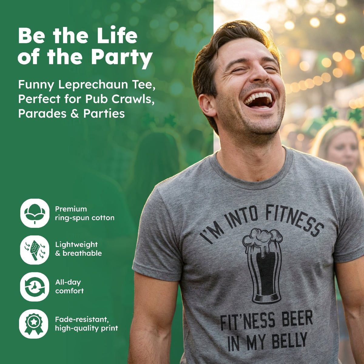 Fitness Beer In My Belly Men's T Shirt product image 7