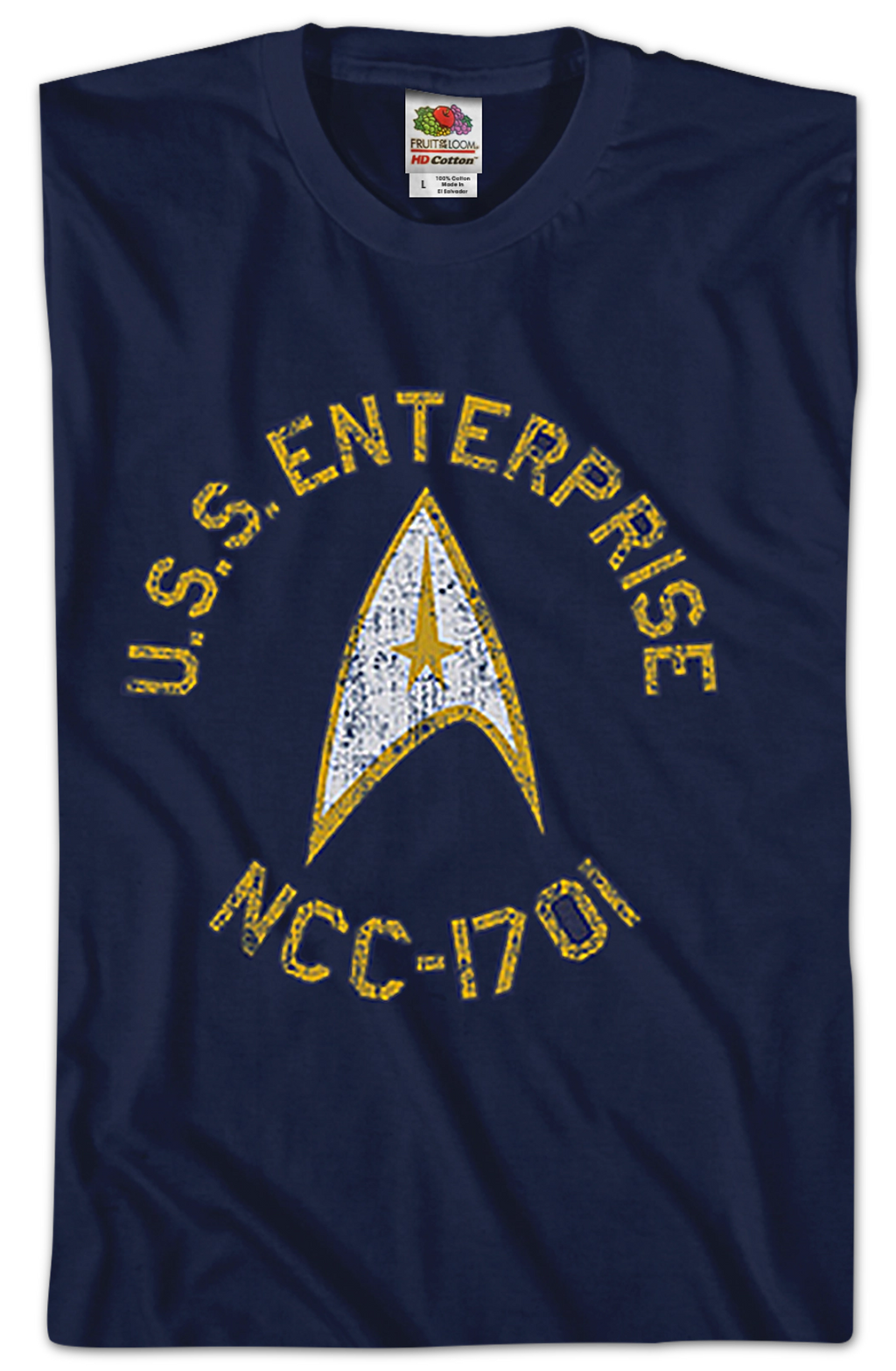 Blue Distressed USS Enterprise Star Trek T-Shirt product image 2