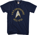 Blue Distressed USS Enterprise Star Trek T-Shirt product image 1