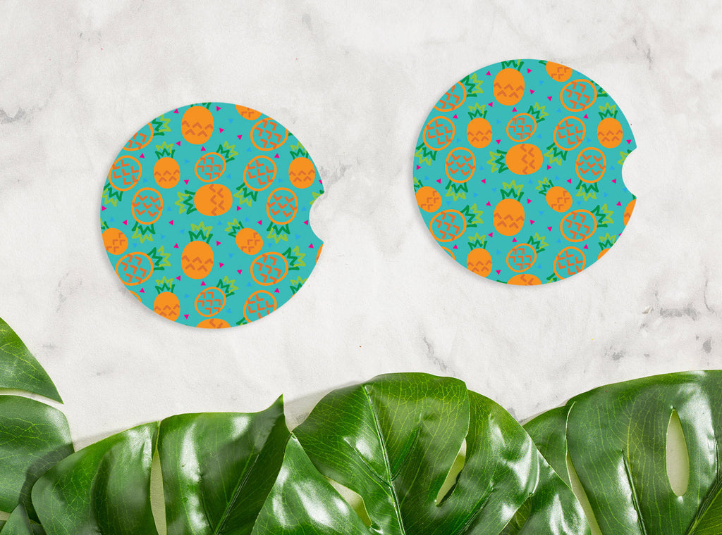 Pineapple Pattern Car Coaster