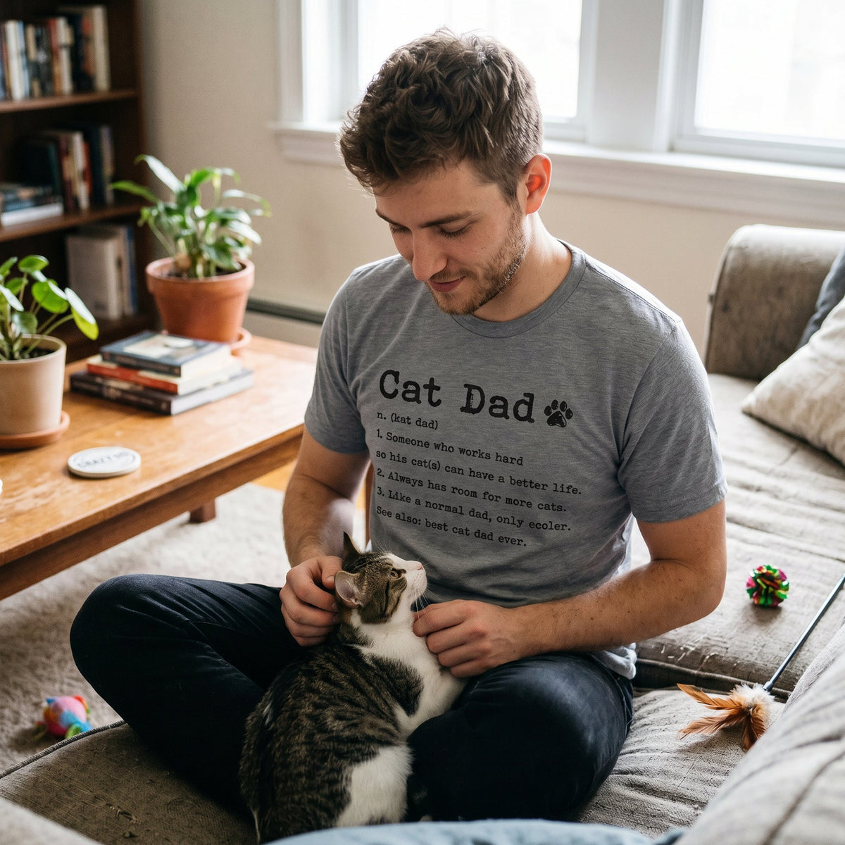 Cat Dad Definition Men's T Shirt product image 2