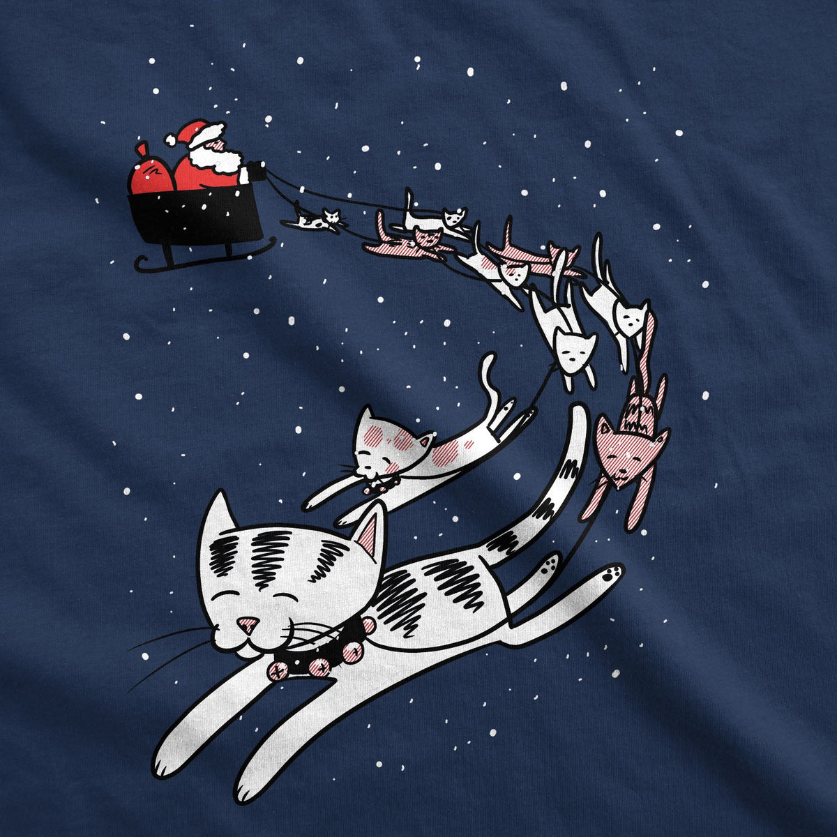 Cats In Christmas Sleigh Men's T Shirt product image 2