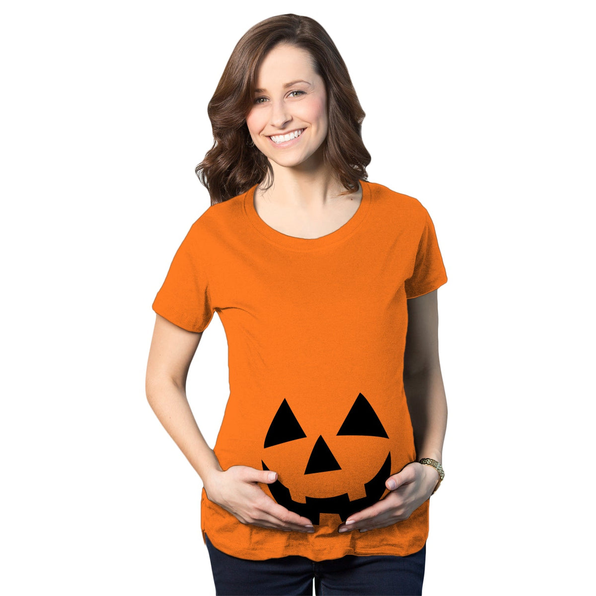 Happy Jack-O-Lantern Maternity T Shirt product image 1