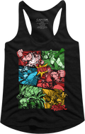 Ladies Comic Book Action Street Fighter Racerback Tank Top