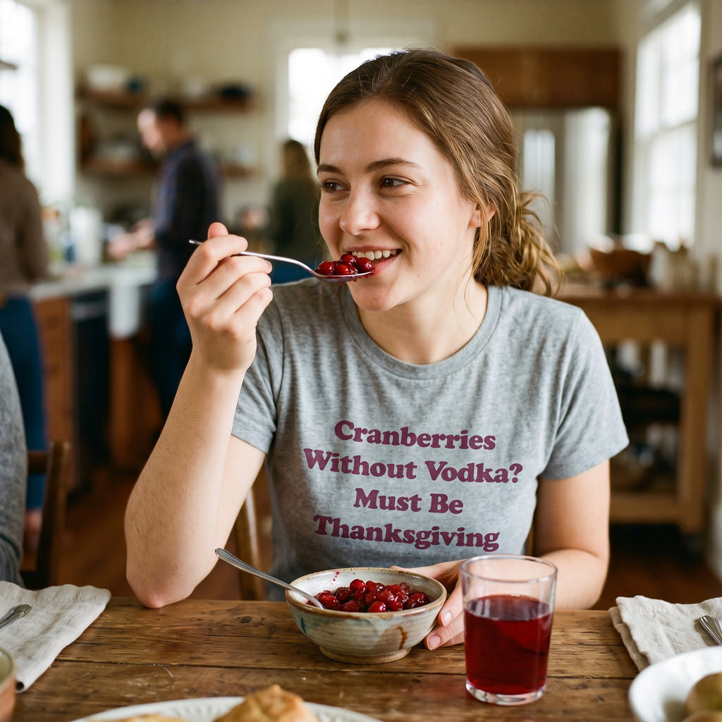 Cranberries Without Vodka? Must Be Thanksgiving Women's T product image 2