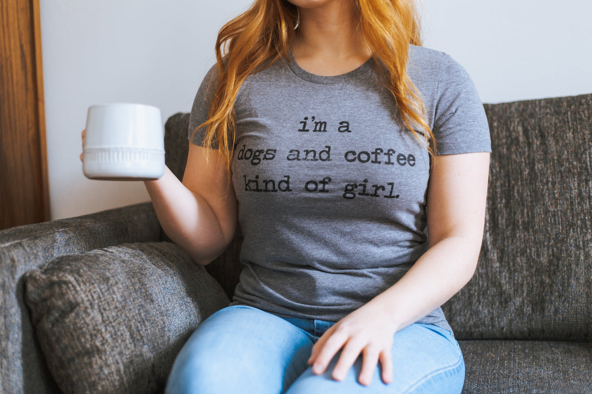 I'm A Dogs And Coffee Kind Of Girl Women's T Shirt product image 4
