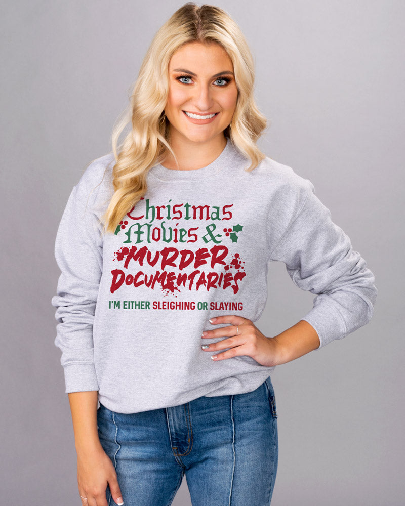 Christmas and Murder Crewneck Sweatshirt product image 3