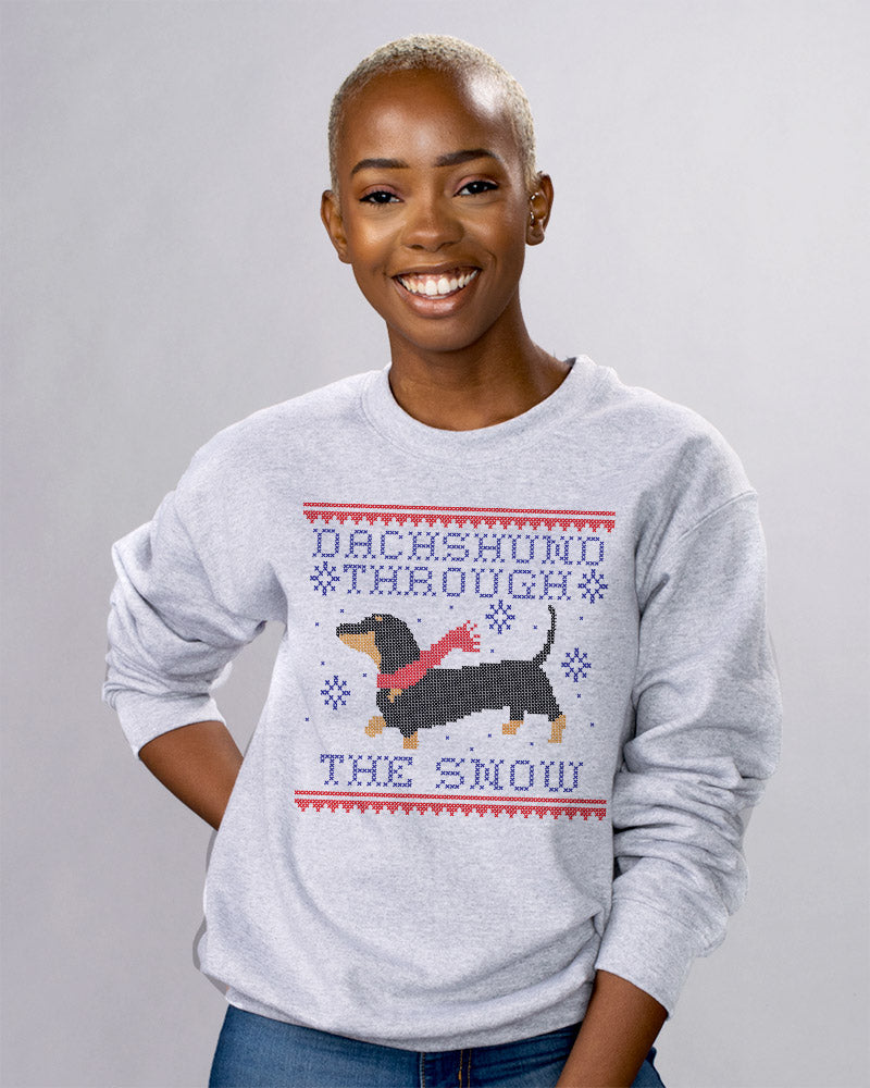 Dachshund Through The Snow Crewneck Sweatshirt product image 5