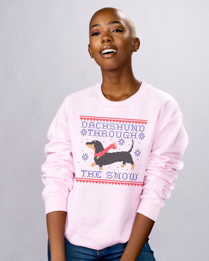 Dachshund Through The Snow Crewneck Sweatshirt product image 3